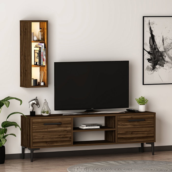 Hanah Home Soporte para TV Bien - Walnut Hanah Home Soporte para TV Bien - Walnut